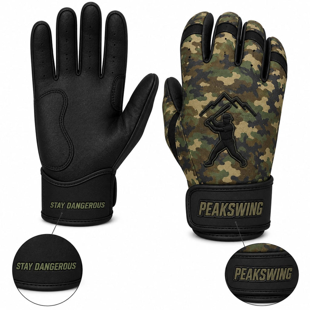 Dangerous™ Black - Camo Batting Gloves